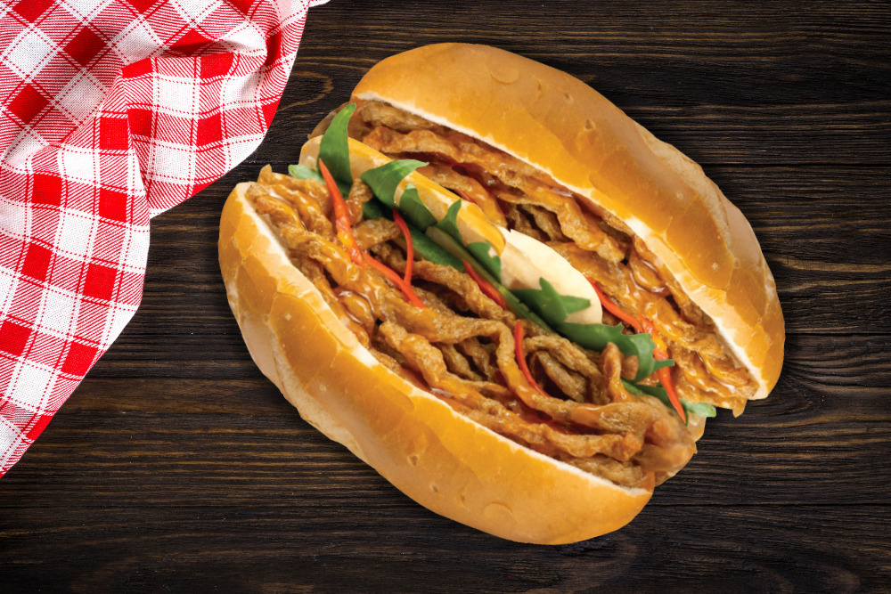 bánh mì chả cá sợi