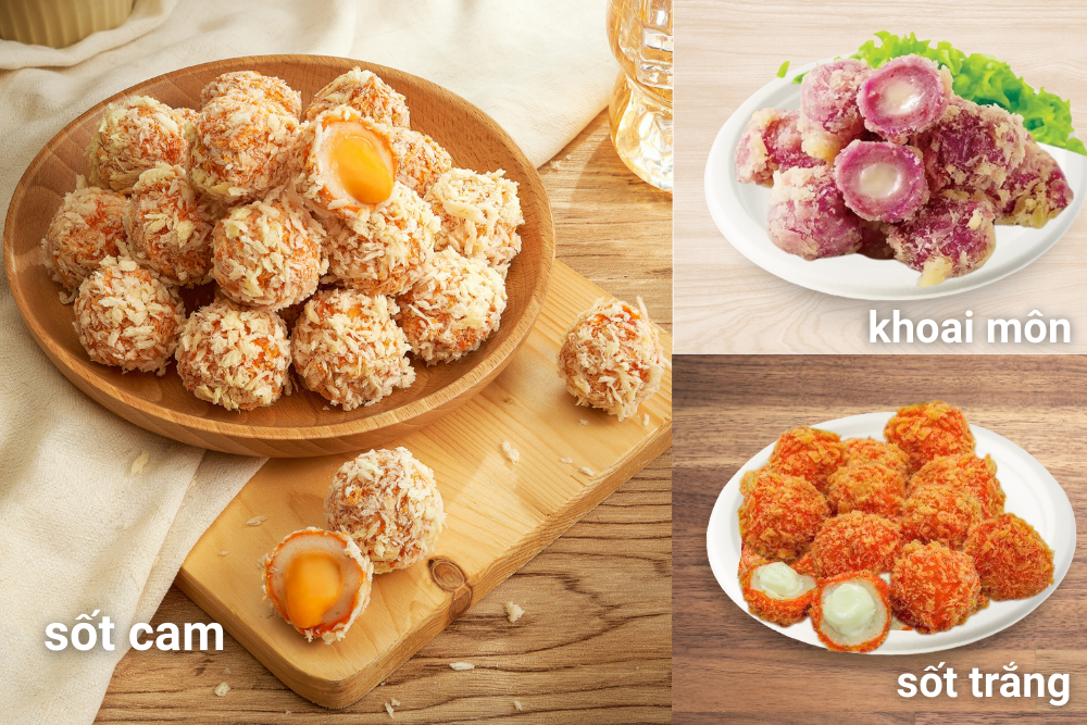 các loại hải sản sốt mayo