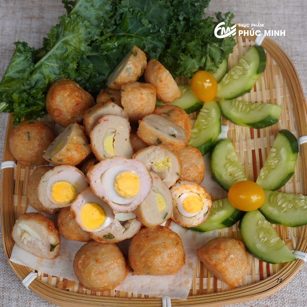 chả cá bọc trứng cút