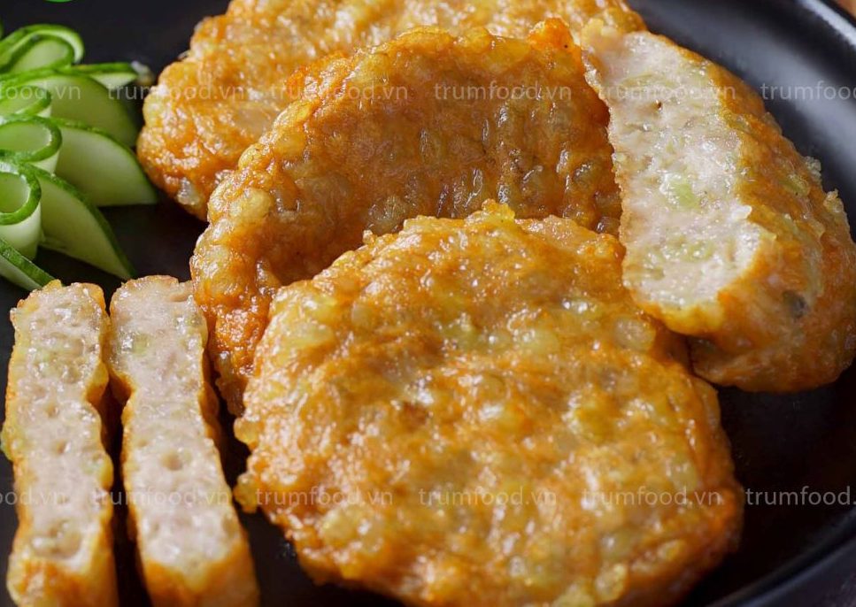chả cốm - nguyên liệu bún đậu mắm tôm 