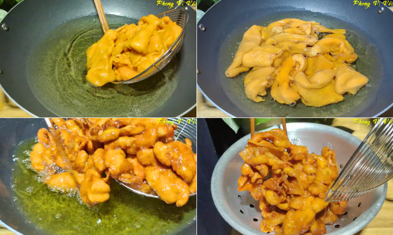 chiên da gà lần 1