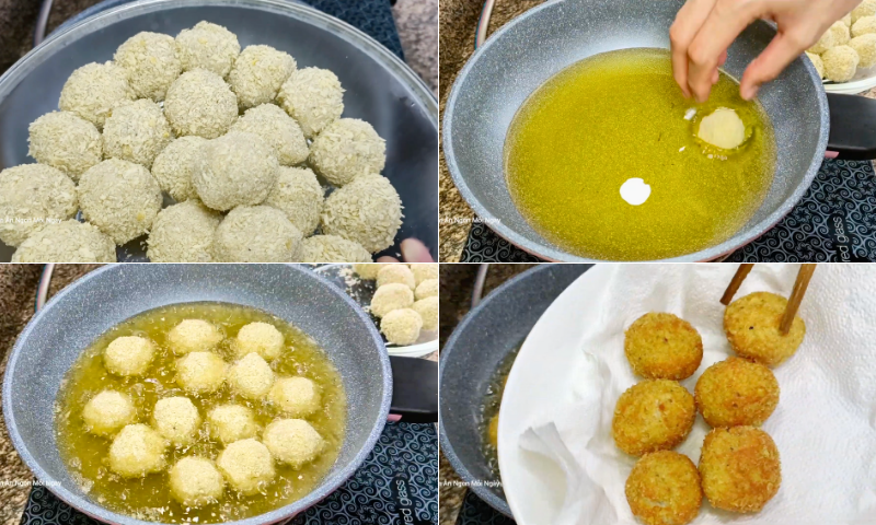 chiên gà viên