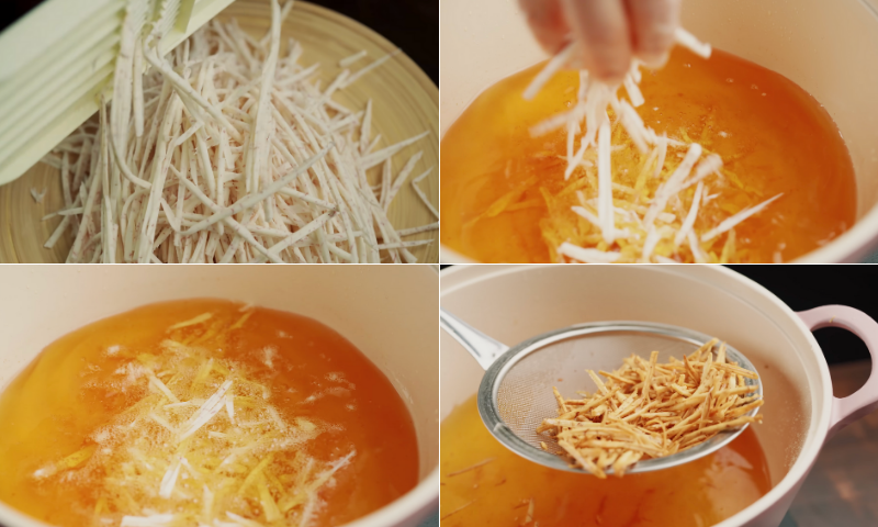 chiên khoai môn