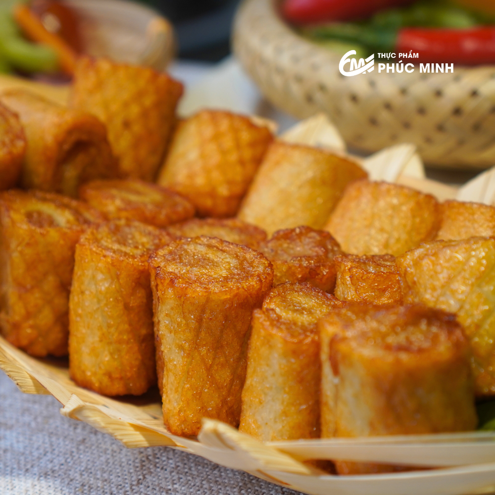 mực cuộn cắt khoanh