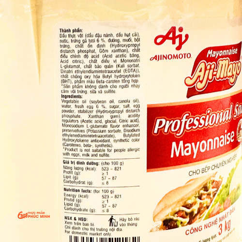 Sốt Mayonnaise Aji-Mayo Thùng 3 Kí